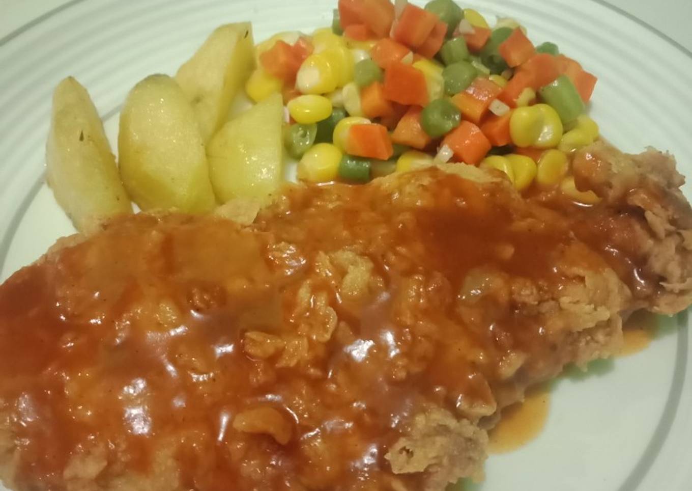 Chicken steak ala bunda fazel