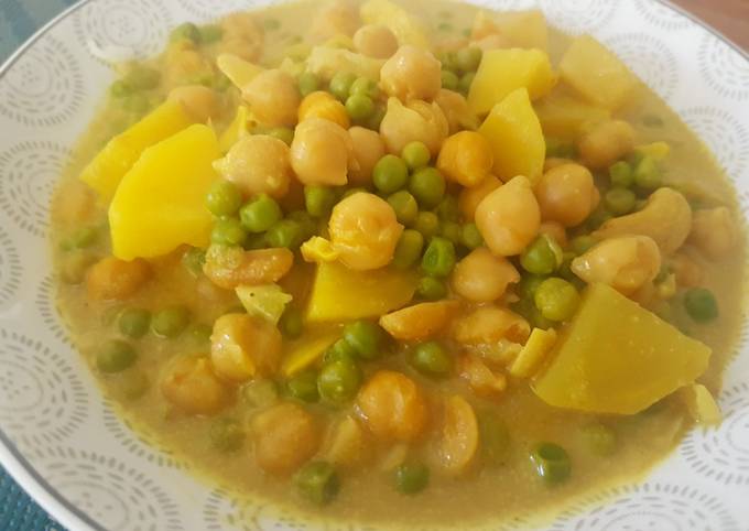 Étapes pour Préparer Rapidité Curry de légumes (végétarien)