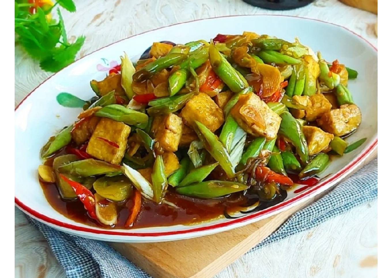 Tumis Buncis Tahu Bumbu Kecap