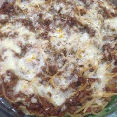 A picture of Meaty Baked Spaghetti.