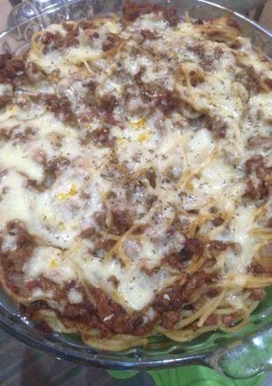 A picture of Meaty Baked Spaghetti.
