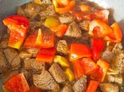 A picture of bell peppers black pepper