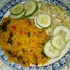 Moringa jollop rice A picture of Moringa jollop rice.