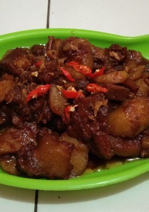 Foto resep 028. Lapis Daging dan Kentang