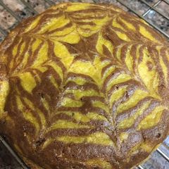 Tiger Cake: Eggless Mango Chocolate Cake A picture of Tiger Cake: Eggless Mango Chocolate Cake.