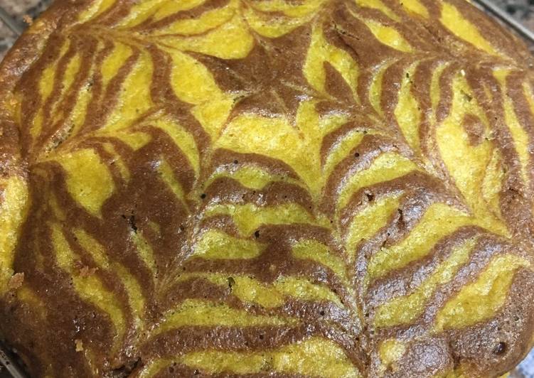 Recipe of Speedy Tiger Cake: Eggless Mango Chocolate Cake