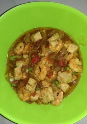 Foto resep 1. Udang tahu asam manis