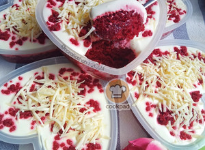 Gambar Kek Red Velvet Cheese Leleh