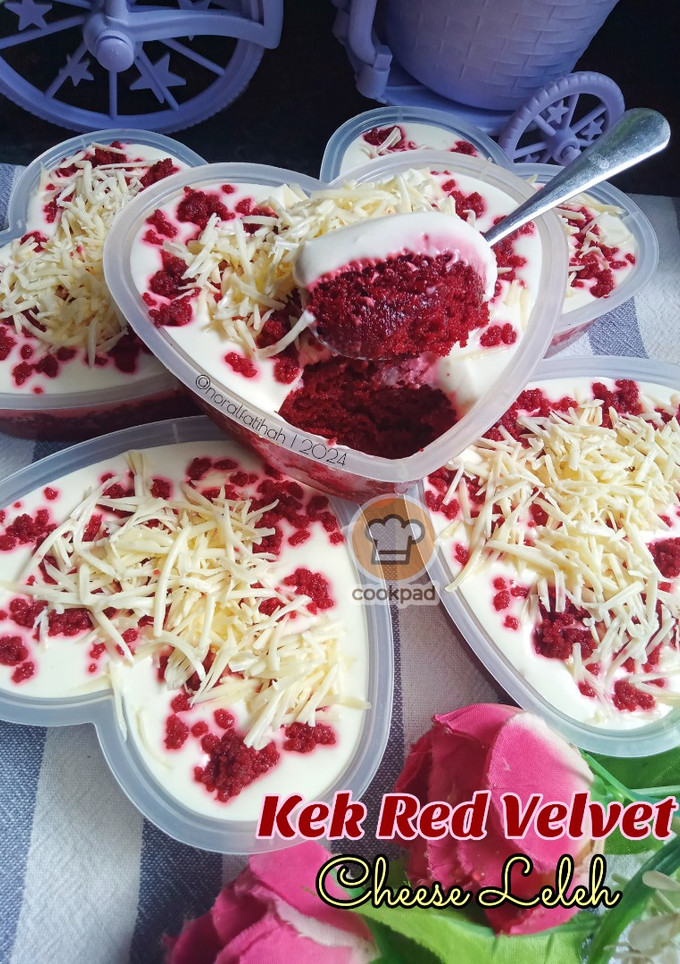 Gambar Kek Red Velvet Cheese Leleh
