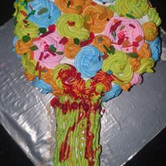 A picture of Bouquet cake.