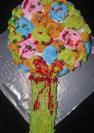 A picture of Bouquet cake.
