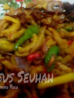 Foto resep Oseng Usus Ayam Seuhah | Oseng Usus Mercon
