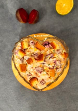 عکسی از دستور سالاد لبو ومرغ