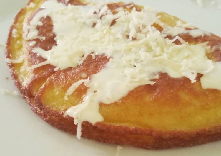 step by step Membuat Cheese Pancake Keto With Whipped Cream Anti Gagal