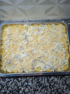 Una foto de Fideos con salsa champignones!