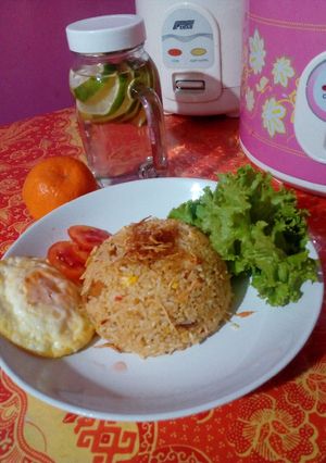 Foto resep Nasi goreng ayam suir telor ceplok