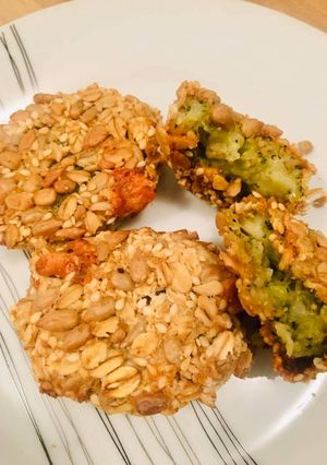Une photo de Croquettes de Brocoli aux flocons d'Avoine et Graines