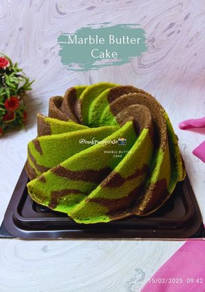 Foto resep Marble Butter Cake Jadoel, mix Pandan Coklat
