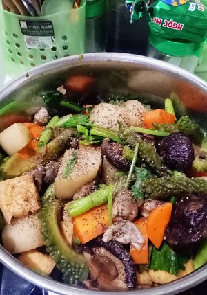 Hình của món Rau củ quả xào tương.