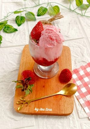 Foto resep Ice Cream Strawberry (2 bahan)