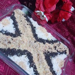 A picture of Coconut Custard trifle.