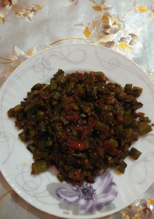 A picture of Masala bhindi recipe. Every day healthy vegetarian.