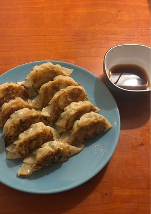 A picture of Pan-Fried Gyozas (餃子).