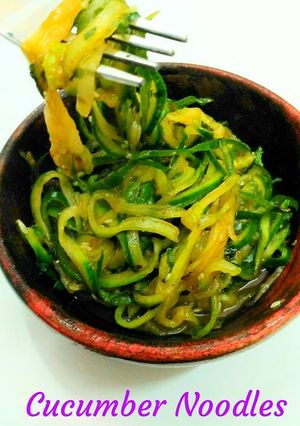 A picture of Cucumber Noodles.