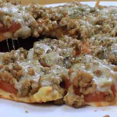 A picture of Pizza barbacoa en la sartén en 10 minutos.