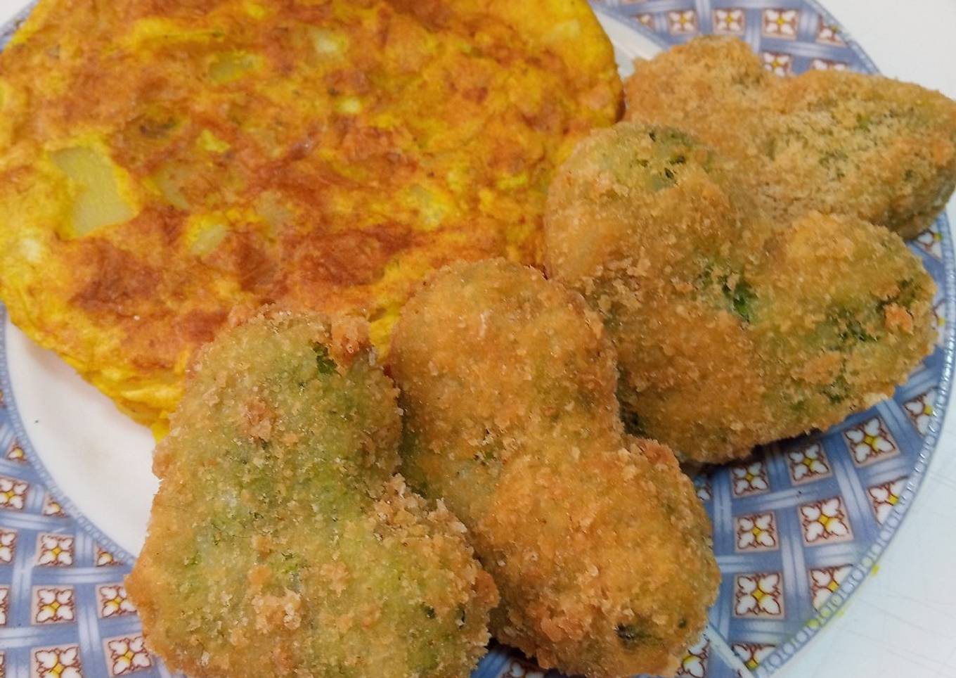 Formitas de arroz y brócoli: sin gluten y sin huevo