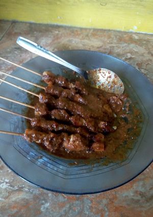 Foto resep Sate ayam,lontong bumbu kacang