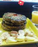 Hotcakes de avena, banana, coco y canela