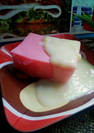 Foto resep Puding Santan Strawberry