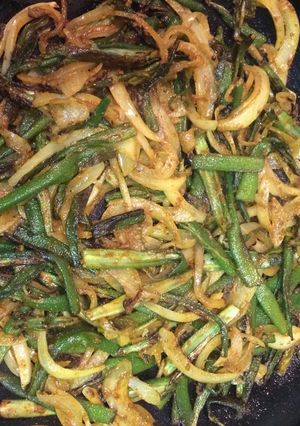 A picture of Bhindi (Okra)Fry.
