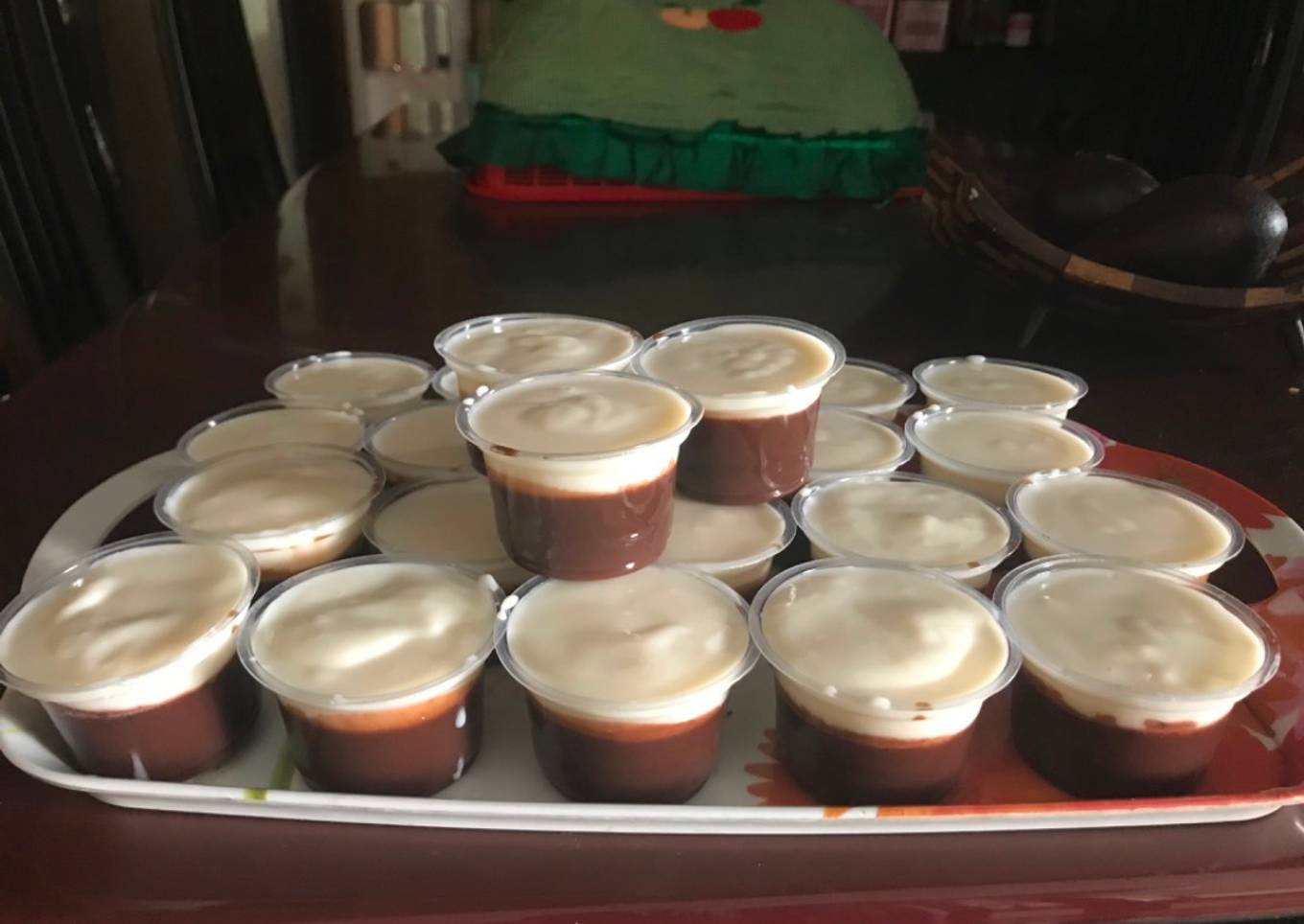Resep Puding coklat dan cream cheese/fla cheese, Enak
