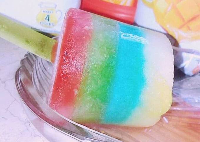 Rainbow Popsicles