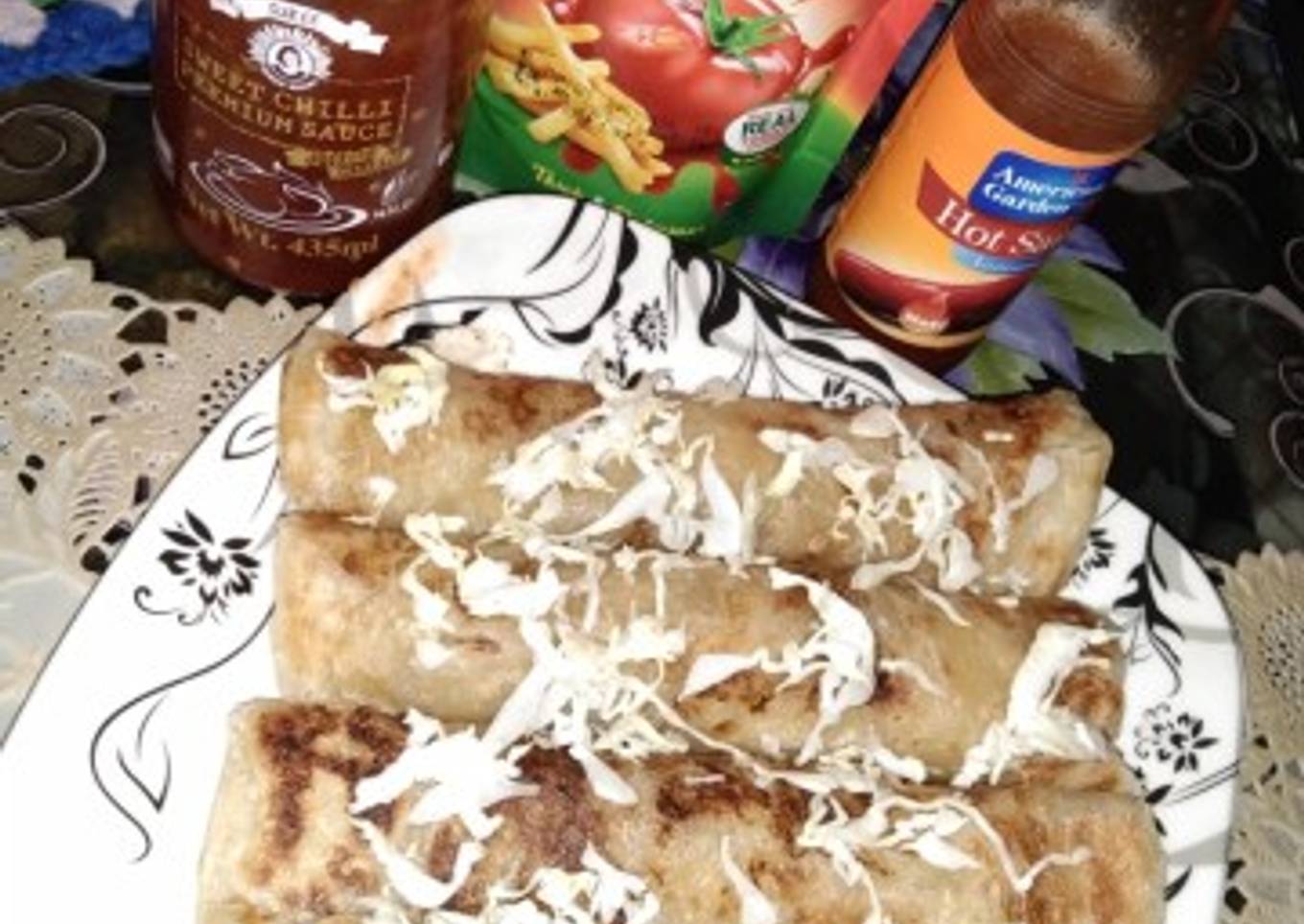 Chicken roll paratha