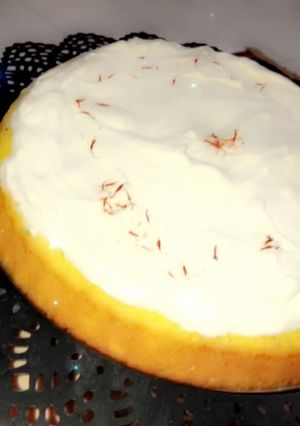 صورة لوصفة كيكة الزعفران 🎂 سهلة ولذيذة