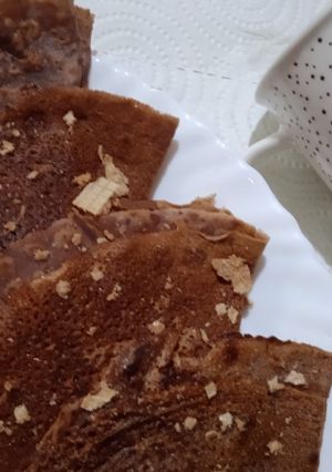 صورة لوصفة كريب بالشوكولاته بذوق الموز و بدون بيض