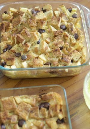 Foto resep Apple cinnamon Bread pudding