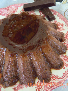 Una foto de Flan de chocolate