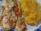 Milanesas de berenjena con un puré mixto !!