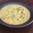 Sopa de Plátano Verde con Arvejas