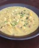 Sopa de Plátano Verde con Arvejas