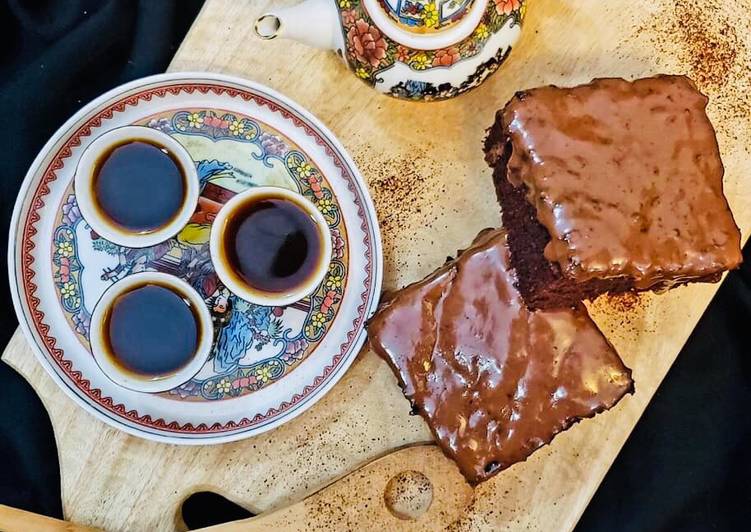 Recipe of Award-winning Micro Chocolate Brownie with black Coffee