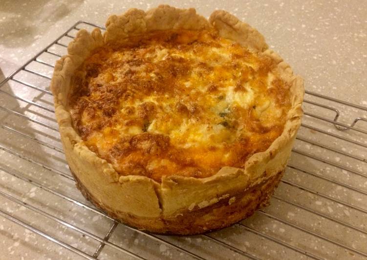 Step-by-Step Guide to Make Homemade Four Cheese &amp; Spinach Quiche