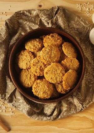 Una foto de 🍘 Galletitas de avena y yogur 🍘