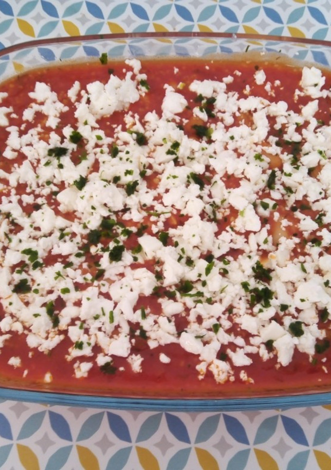 Una foto de Habichuelas con cuscús al horno