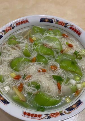 家常絲瓜麵線 的食譜成品照片