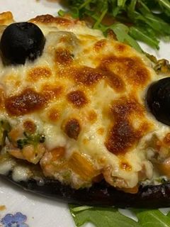 Una foto de Berenjena rellena
